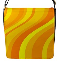 Orange Yellow Background Flap Messenger Bag (s)