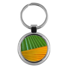 Pattern Colorful Palm Leaves Key Chains (round) 