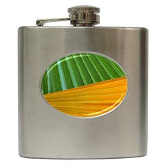 Pattern Colorful Palm Leaves Hip Flask (6 Oz)