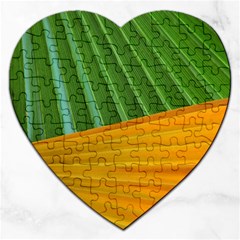 Pattern Colorful Palm Leaves Jigsaw Puzzle (heart)