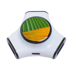 Pattern Colorful Palm Leaves 3-port Usb Hub