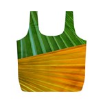 Pattern Colorful Palm Leaves Full Print Recycle Bags (M)  Back