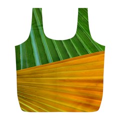 Pattern Colorful Palm Leaves Full Print Recycle Bags (l) 