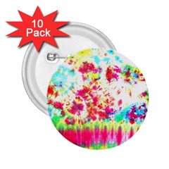 Pattern Decorated Schoolbus Tie Dye 2 25  Buttons (10 Pack)  by Amaryn4rt