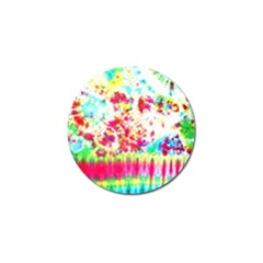 Pattern Decorated Schoolbus Tie Dye Golf Ball Marker (4 Pack) by Amaryn4rt