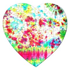 Pattern Decorated Schoolbus Tie Dye Jigsaw Puzzle (heart)