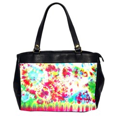 Pattern Decorated Schoolbus Tie Dye Office Handbags (2 Sides) 