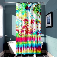 Pattern Decorated Schoolbus Tie Dye Shower Curtain 36  X 72  (stall) 