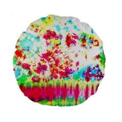 Pattern Decorated Schoolbus Tie Dye Standard 15  Premium Round Cushions by Amaryn4rt