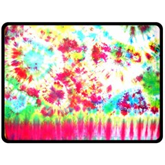 Pattern Decorated Schoolbus Tie Dye Double Sided Fleece Blanket (large)  by Amaryn4rt