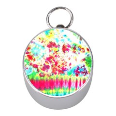 Pattern Decorated Schoolbus Tie Dye Mini Silver Compasses