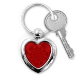 Psychedelic Art Red  Hi Tech Key Chains (Heart)  Front