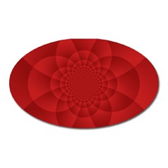 Psychedelic Art Red  Hi Tech Oval Magnet