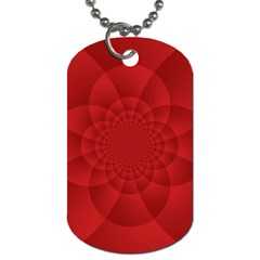 Psychedelic Art Red  Hi Tech Dog Tag (one Side) by Amaryn4rt