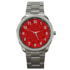 Psychedelic Art Red  Hi Tech Sport Metal Watch