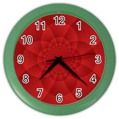 Psychedelic Art Red  Hi Tech Color Wall Clocks