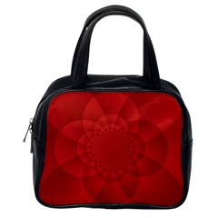 Psychedelic Art Red  Hi Tech Classic Handbags (one Side) by Amaryn4rt