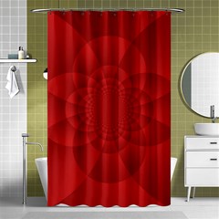 Psychedelic Art Red  Hi Tech Shower Curtain 48  X 72  (small) 