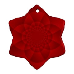 Psychedelic Art Red  Hi Tech Ornament (snowflake)