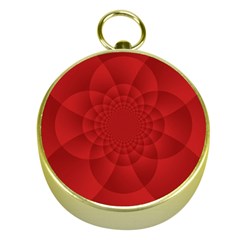 Psychedelic Art Red  Hi Tech Gold Compasses