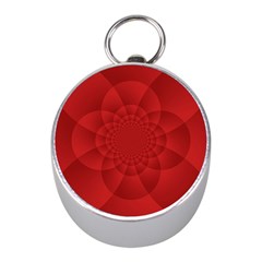 Psychedelic Art Red  Hi Tech Mini Silver Compasses