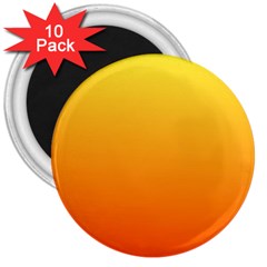 Rainbow Yellow Orange Background 3  Magnets (10 Pack) 