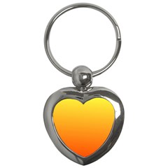 Rainbow Yellow Orange Background Key Chains (heart)  by Amaryn4rt