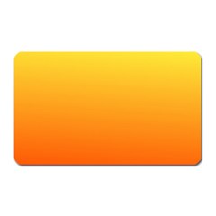 Rainbow Yellow Orange Background Magnet (rectangular) by Amaryn4rt