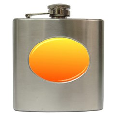 Rainbow Yellow Orange Background Hip Flask (6 Oz) by Amaryn4rt