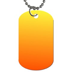 Rainbow Yellow Orange Background Dog Tag (two Sides)