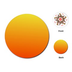 Rainbow Yellow Orange Background Playing Cards (round) 