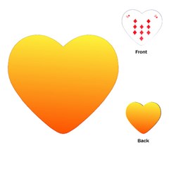 Rainbow Yellow Orange Background Playing Cards (heart) 