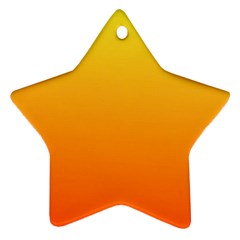 Rainbow Yellow Orange Background Star Ornament (two Sides) by Amaryn4rt