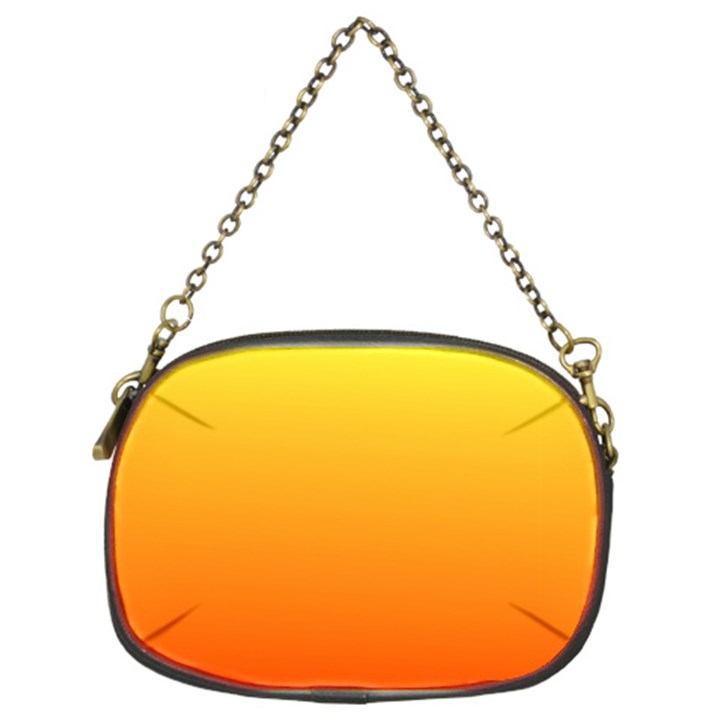 Rainbow Yellow Orange Background Chain Purses (Two Sides) 