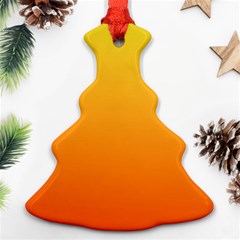 Rainbow Yellow Orange Background Ornament (christmas Tree) 