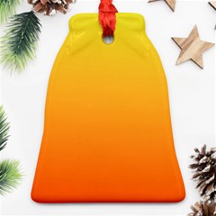 Rainbow Yellow Orange Background Bell Ornament (two Sides)