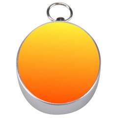 Rainbow Yellow Orange Background Silver Compasses by Amaryn4rt