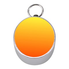 Rainbow Yellow Orange Background Mini Silver Compasses by Amaryn4rt