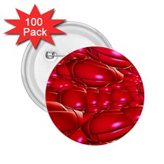 Red Abstract Cherry Balls Pattern 2 25  Buttons (100 Pack) 