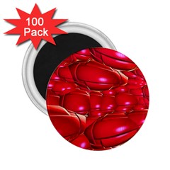 Red Abstract Cherry Balls Pattern 2 25  Magnets (100 Pack)  by Amaryn4rt