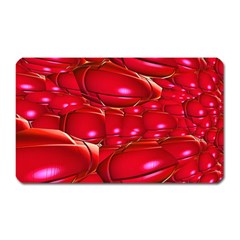 Red Abstract Cherry Balls Pattern Magnet (rectangular)