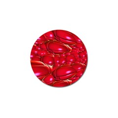 Red Abstract Cherry Balls Pattern Golf Ball Marker