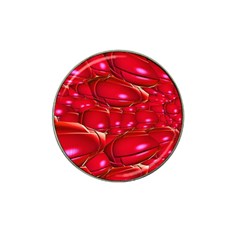 Red Abstract Cherry Balls Pattern Hat Clip Ball Marker