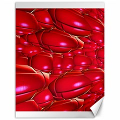 Red Abstract Cherry Balls Pattern Canvas 12  X 16  