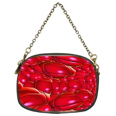 Red Abstract Cherry Balls Pattern Chain Purses (one Side) 