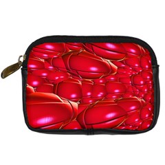 Red Abstract Cherry Balls Pattern Digital Camera Cases by Amaryn4rt