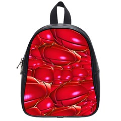 Red Abstract Cherry Balls Pattern School Bags (small)  by Amaryn4rt