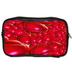 Red Abstract Cherry Balls Pattern Toiletries Bags 2-side