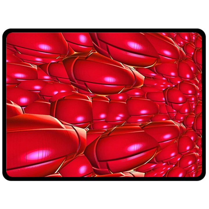 Red Abstract Cherry Balls Pattern Fleece Blanket (Large) 