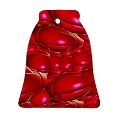 Red Abstract Cherry Balls Pattern Ornament (bell)